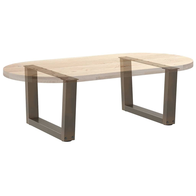vidaXL 2 db V-alakú natúr acél dohányzóasztal láb 60x(30-31,3) cm