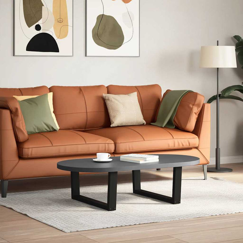 vidaXL 2 db fekete, V-alakú acél dohányzóasztal láb 70 x (30-31,3) cm