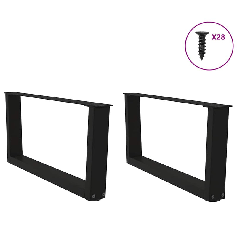 vidaXL 2 db fekete, V-alakú acél dohányzóasztal láb 70 x (30-31,3) cm