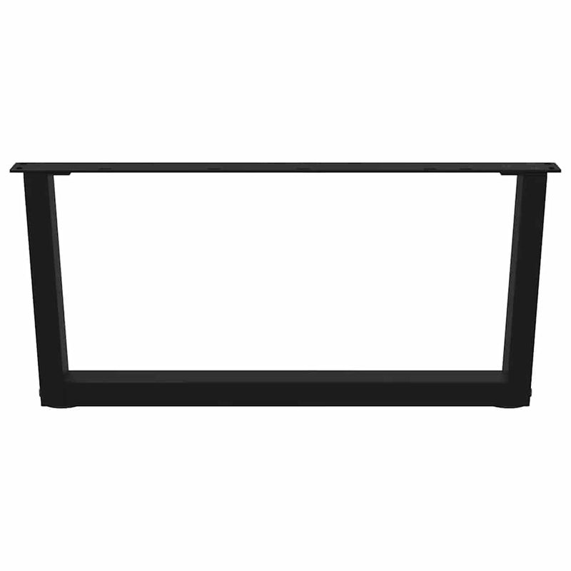 vidaXL 2 db fekete, V-alakú acél dohányzóasztal láb 70 x (30-31,3) cm