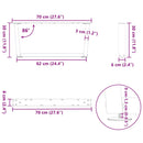 vidaXL 2 db fekete, V-alakú acél dohányzóasztal láb 70 x (30-31,3) cm