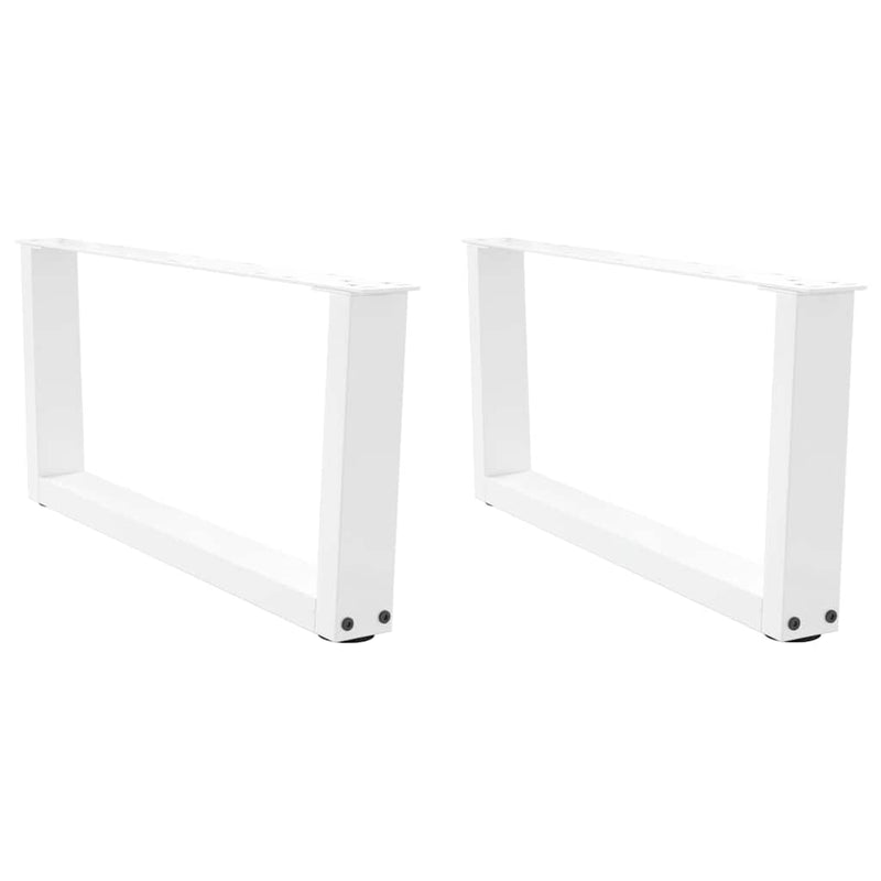 vidaXL 2 db fehér, V-alakú acél dohányzóasztal láb 70 x (30-31,3) cm