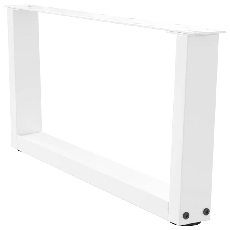 vidaXL 2 db fehér, V-alakú acél dohányzóasztal láb 70 x (30-31,3) cm