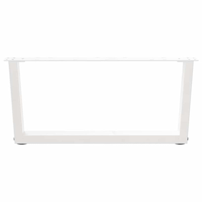 vidaXL 2 db fehér, V-alakú acél dohányzóasztal láb 70 x (30-31,3) cm