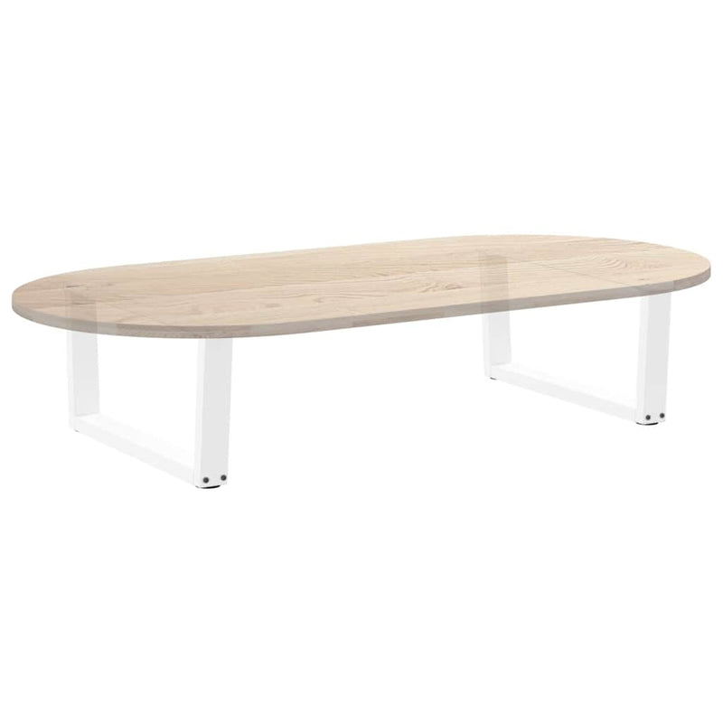 vidaXL 2 db fehér, V-alakú acél dohányzóasztal láb 70 x (30-31,3) cm