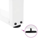 vidaXL 2 db fehér, V-alakú acél dohányzóasztal láb 70 x (30-31,3) cm