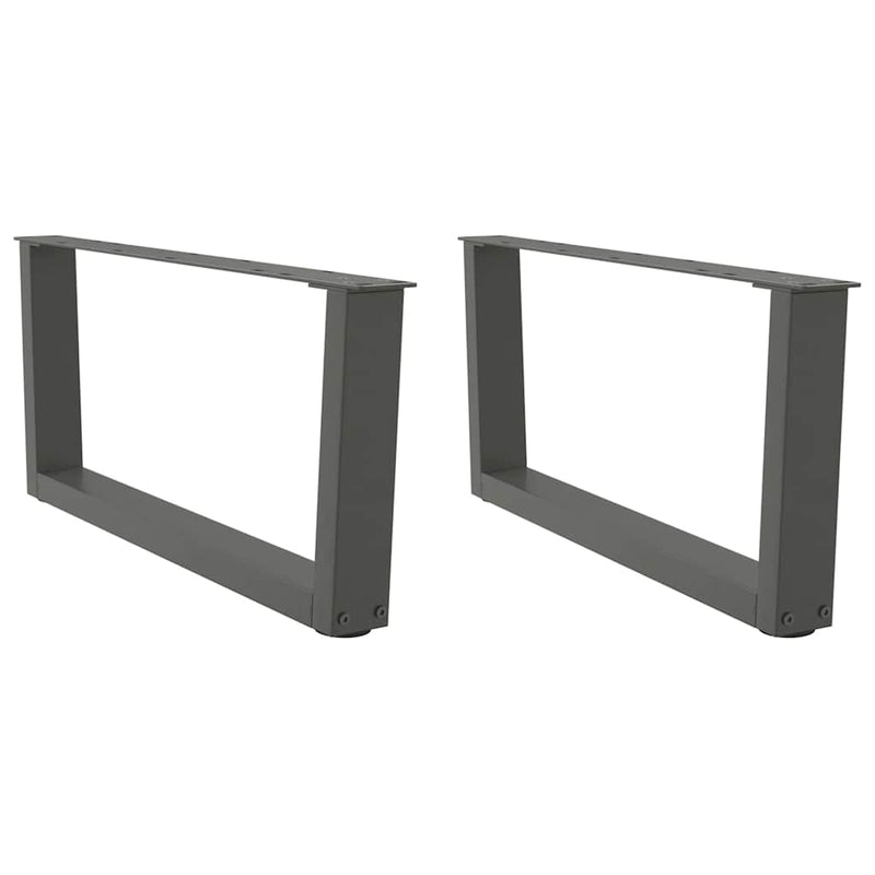 vidaXL 2 db antracitszürke, V-alakú acél dohányzóasztal láb 70 x (30-31,3) cm