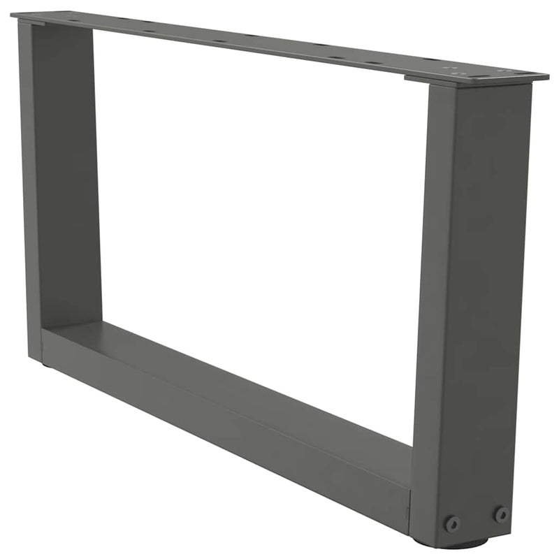vidaXL 2 db antracitszürke, V-alakú acél dohányzóasztal láb 70 x (30-31,3) cm