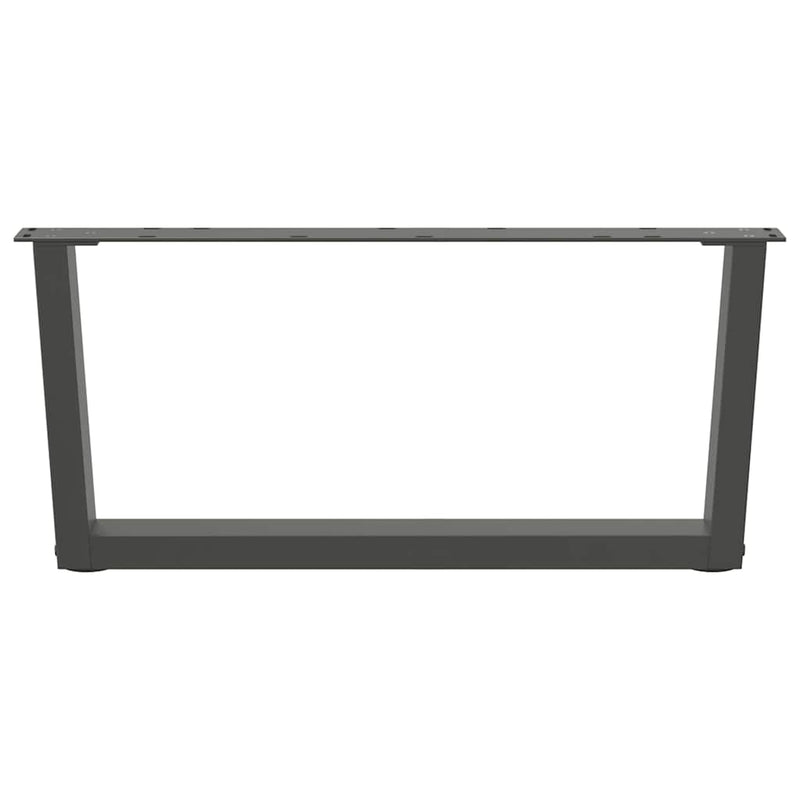 vidaXL 2 db antracitszürke, V-alakú acél dohányzóasztal láb 70 x (30-31,3) cm