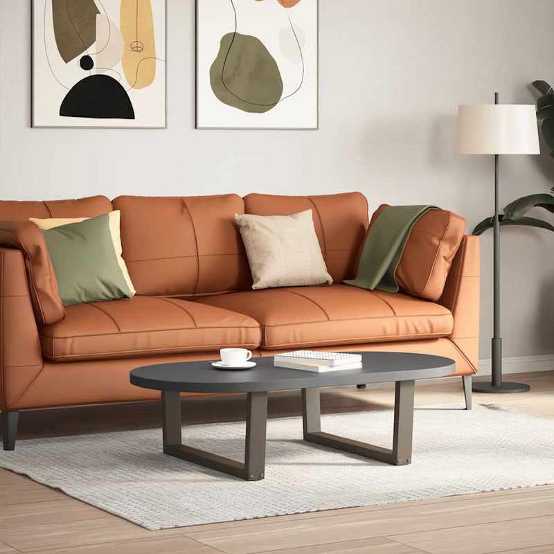 vidaXL 2 db V-alakú natúr acél dohányzóasztal láb 70 x (30-31,3) cm