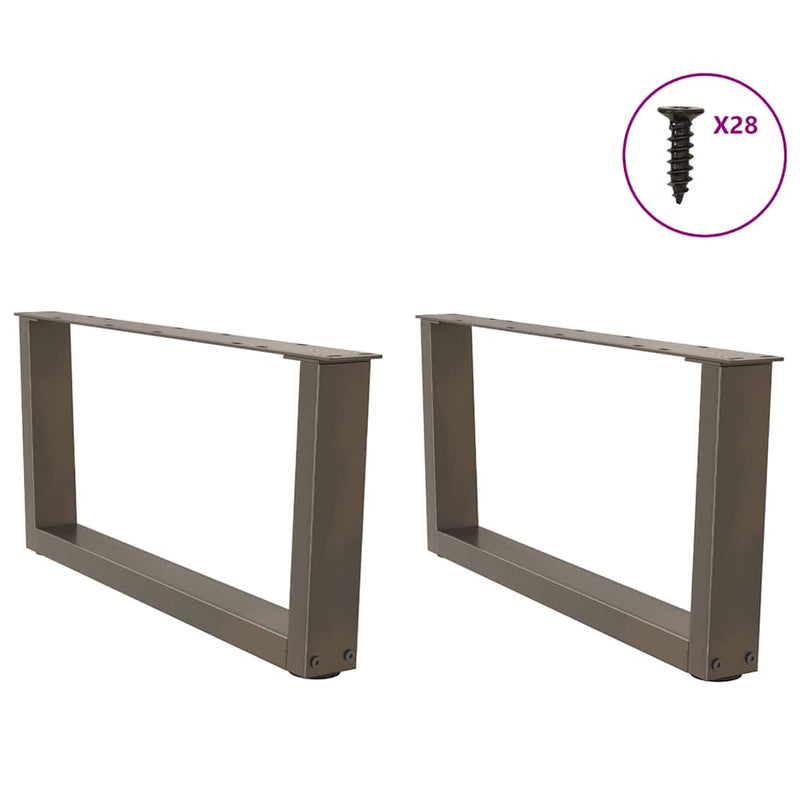 vidaXL 2 db V-alakú natúr acél dohányzóasztal láb 70 x (30-31,3) cm
