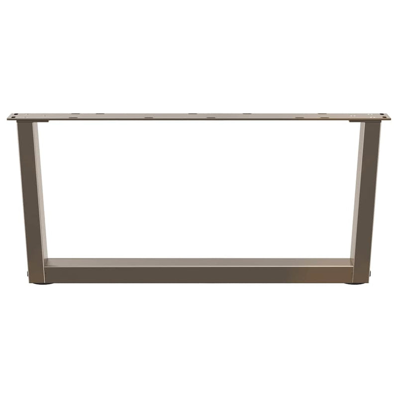 vidaXL 2 db V-alakú natúr acél dohányzóasztal láb 70 x (30-31,3) cm