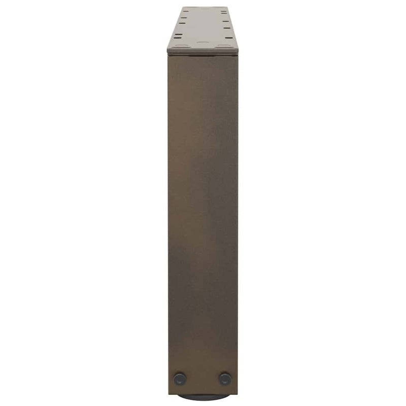 vidaXL 2 db V-alakú natúr acél dohányzóasztal láb 70 x (30-31,3) cm
