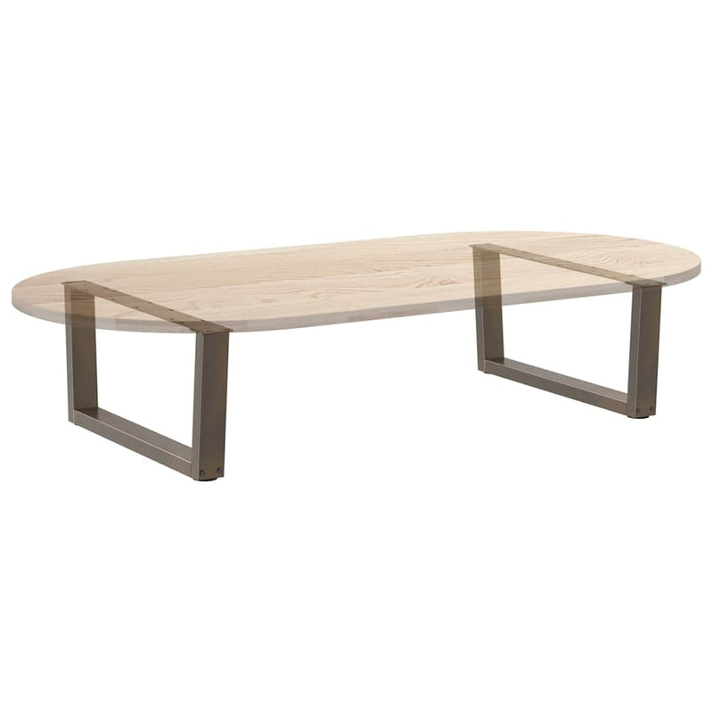 vidaXL 2 db V-alakú natúr acél dohányzóasztal láb 70 x (30-31,3) cm