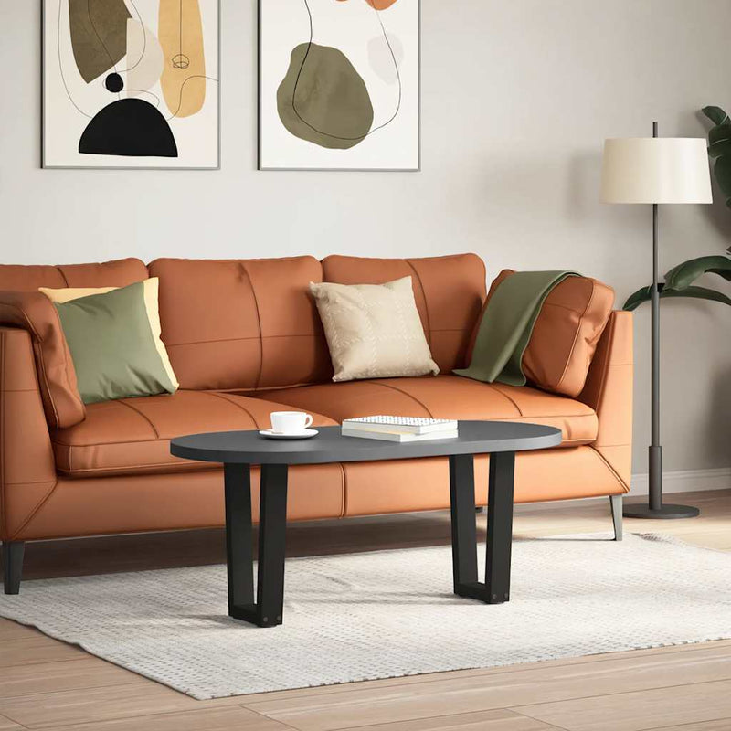 vidaXL 2 db fekete, V-alakú acél dohányzóasztal láb 28 x (42-43,3) cm