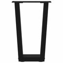 vidaXL 2 db fekete, V-alakú acél dohányzóasztal láb 28 x (42-43,3) cm