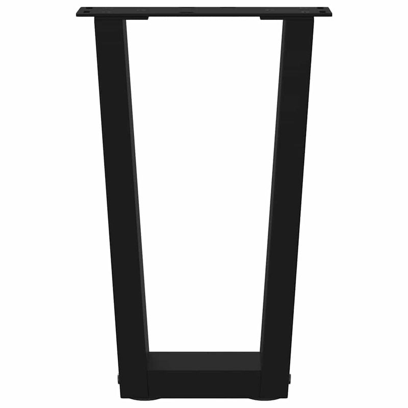 vidaXL 2 db fekete, V-alakú acél dohányzóasztal láb 28 x (42-43,3) cm
