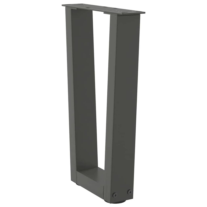 vidaXL 2 db antracitszürke, V-alakú acél dohányzóasztal láb 28 x (42-43,3) cm