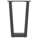 vidaXL 2 db antracitszürke, V-alakú acél dohányzóasztal láb 28 x (42-43,3) cm