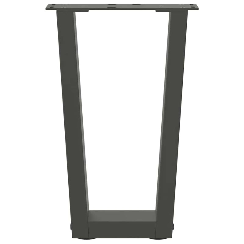 vidaXL 2 db antracitszürke, V-alakú acél dohányzóasztal láb 28 x (42-43,3) cm