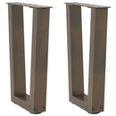 vidaXL 2 db V-alakú natúr acél dohányzóasztal láb 28 x (42-43,3) cm