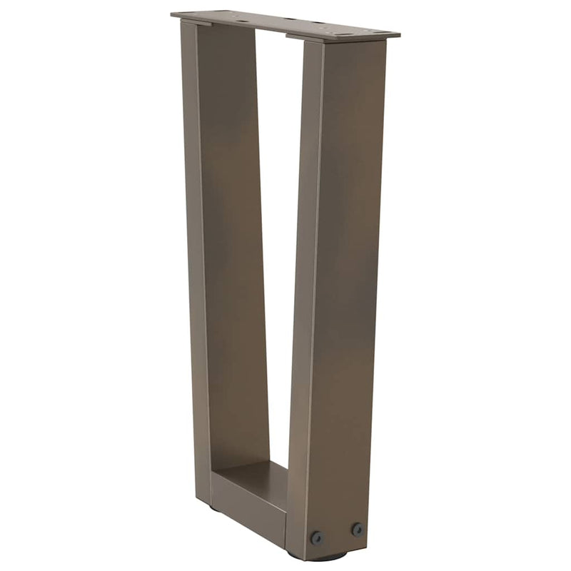 vidaXL 2 db V-alakú natúr acél dohányzóasztal láb 28 x (42-43,3) cm