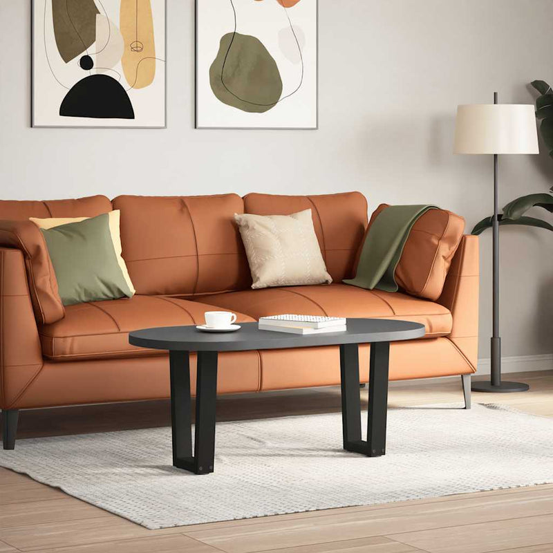 vidaXL 2 db fekete, V-alakú acél dohányzóasztal láb 38 x (42-43,3) cm