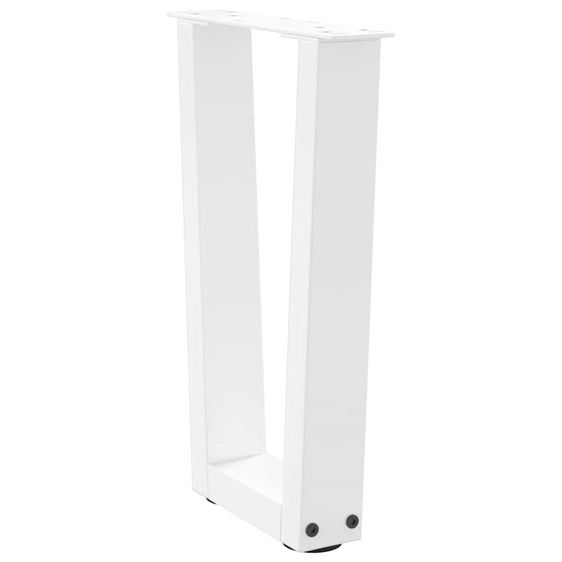 vidaXL 2 db fehér, V-alakú acél dohányzóasztal láb 38x(42-43,3) cm