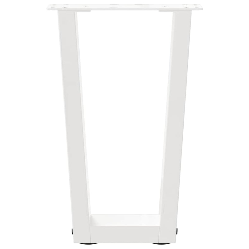 vidaXL 2 db fehér, V-alakú acél dohányzóasztal láb 38x(42-43,3) cm