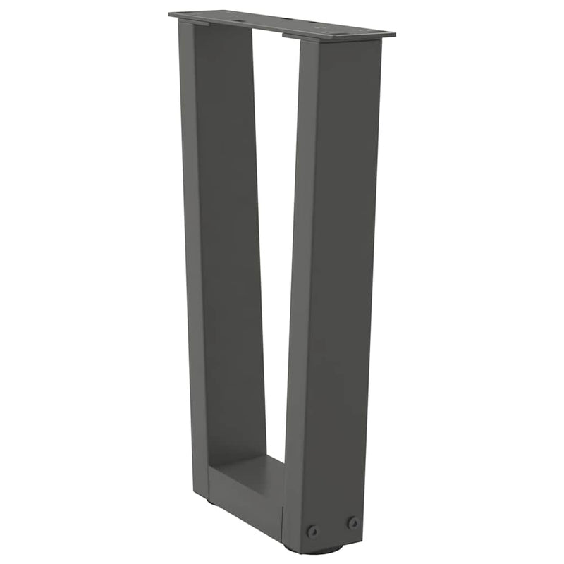 vidaXL 2 db antracitszürke, V-alakú acél dohányzóasztal láb 38x(42-43,3) cm