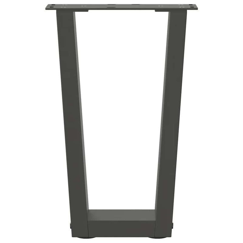 vidaXL 2 db antracitszürke, V-alakú acél dohányzóasztal láb 38x(42-43,3) cm