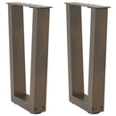 vidaXL 2 db V-alakú natúr acél dohányzóasztal láb 38x(42-43,3) cm