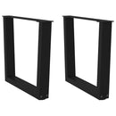 vidaXL 2 db fekete, V-alakú acél dohányzóasztal láb 50 x (42-43,3) cm