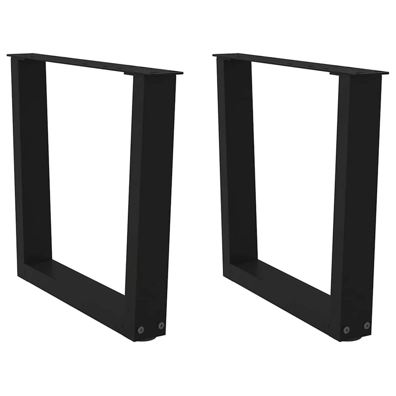 vidaXL 2 db fekete, V-alakú acél dohányzóasztal láb 50 x (42-43,3) cm