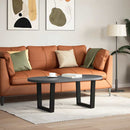 vidaXL 2 db fekete, V-alakú acél dohányzóasztal láb 50 x (42-43,3) cm