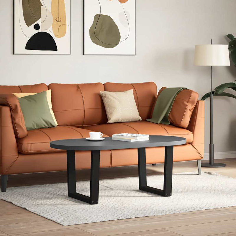 vidaXL 2 db fekete, V-alakú acél dohányzóasztal láb 50 x (42-43,3) cm