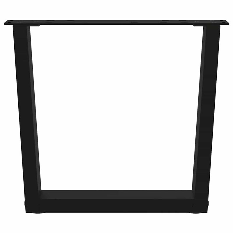 vidaXL 2 db fekete, V-alakú acél dohányzóasztal láb 50 x (42-43,3) cm