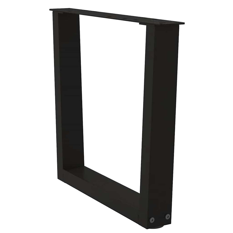 vidaXL 2 db fekete, V-alakú acél dohányzóasztal láb 50 x (42-43,3) cm