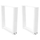 vidaXL 2 db fehér, V-alakú acél dohányzóasztal láb 50 x (42-43,3) cm