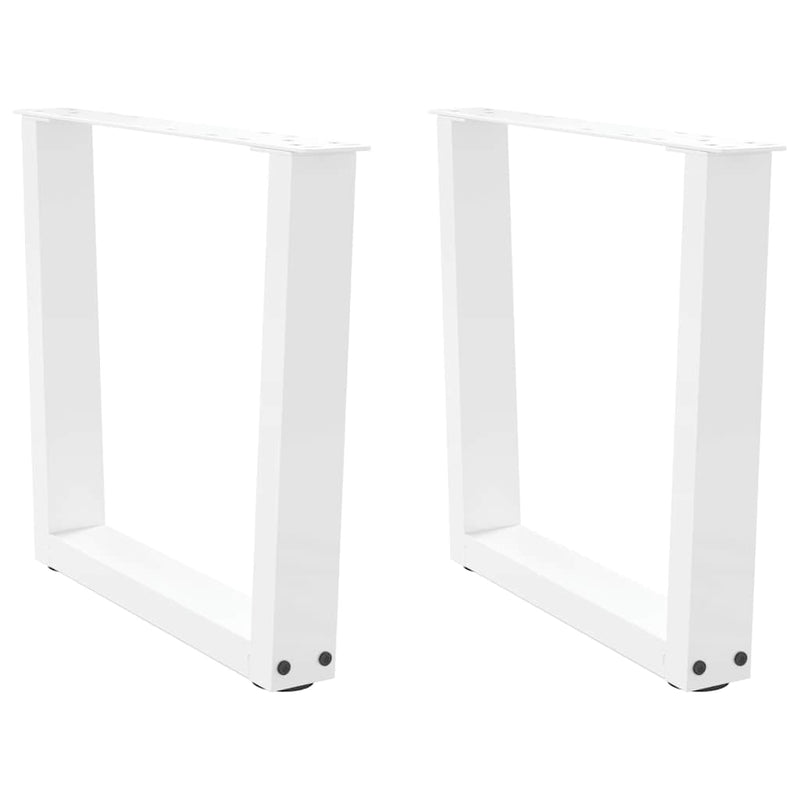 vidaXL 2 db fehér, V-alakú acél dohányzóasztal láb 50 x (42-43,3) cm
