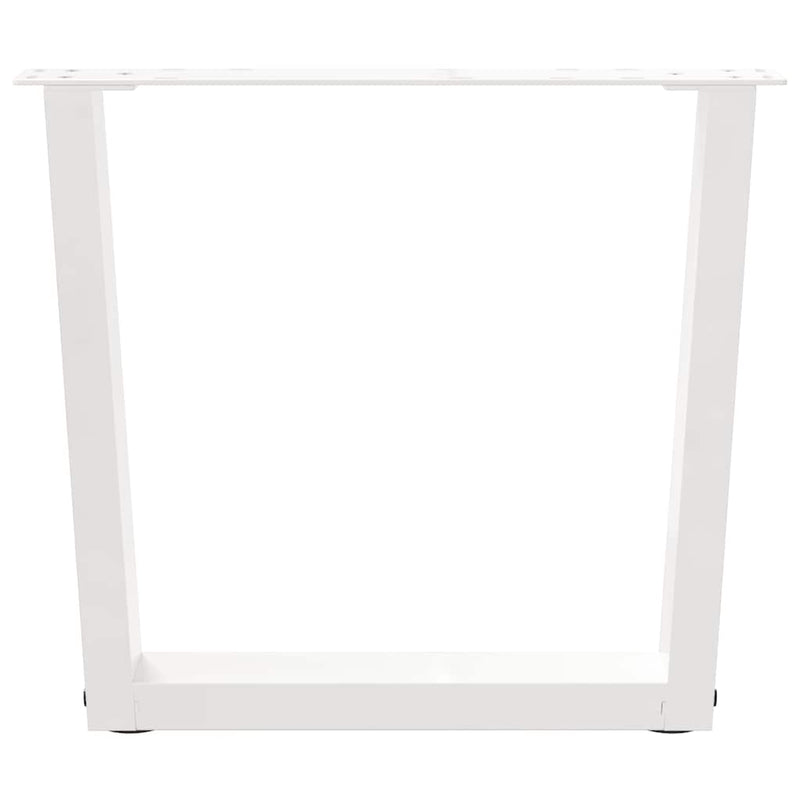 vidaXL 2 db fehér, V-alakú acél dohányzóasztal láb 50 x (42-43,3) cm