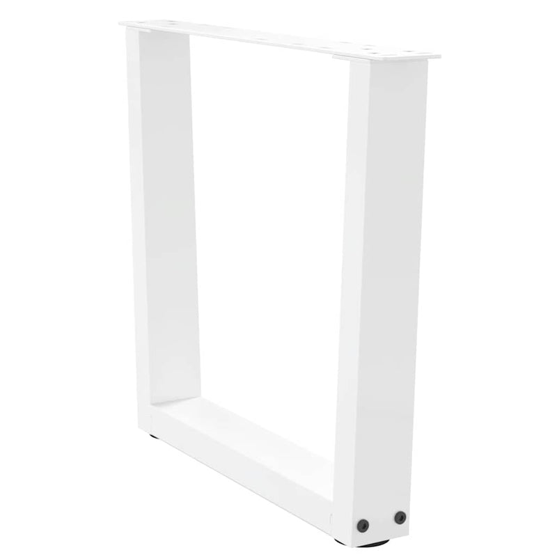 vidaXL 2 db fehér, V-alakú acél dohányzóasztal láb 50 x (42-43,3) cm