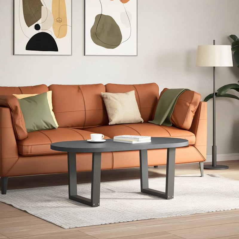 vidaXL 2 db antracitszürke, V-alakú acél dohányzóasztal láb 50 x (42-43,3) cm