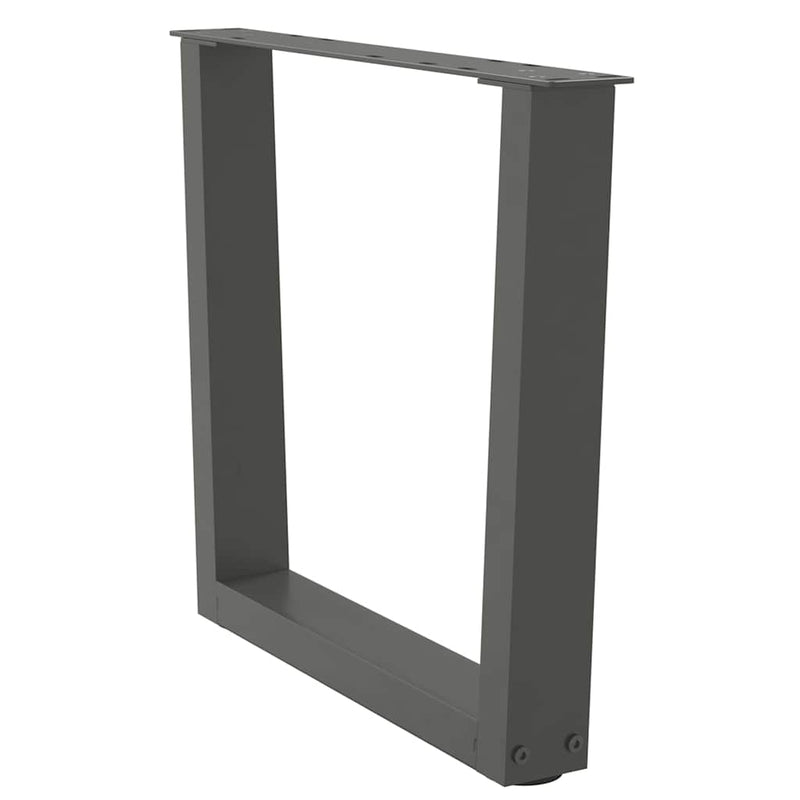vidaXL 2 db antracitszürke, V-alakú acél dohányzóasztal láb 50 x (42-43,3) cm