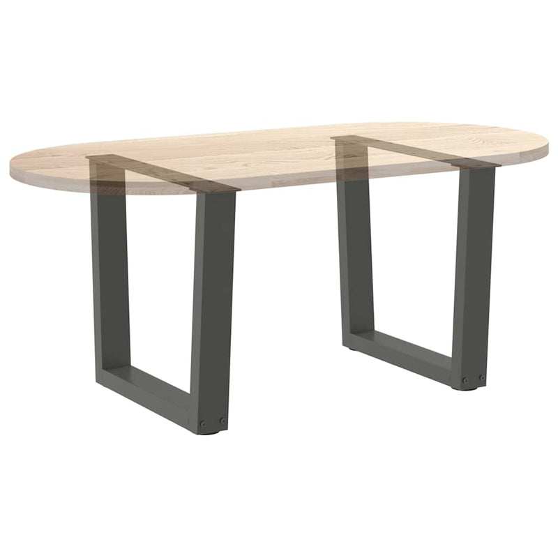 vidaXL 2 db antracitszürke, V-alakú acél dohányzóasztal láb 50 x (42-43,3) cm