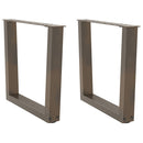 vidaXL 2 db V-alakú natúr acél dohányzóasztal láb 50x(42-43,3) cm