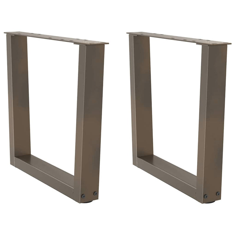 vidaXL 2 db V-alakú natúr acél dohányzóasztal láb 50x(42-43,3) cm