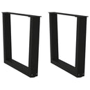 vidaXL 2 db fekete, V-alakú acél dohányzóasztal láb 60 x (42-43,3) cm