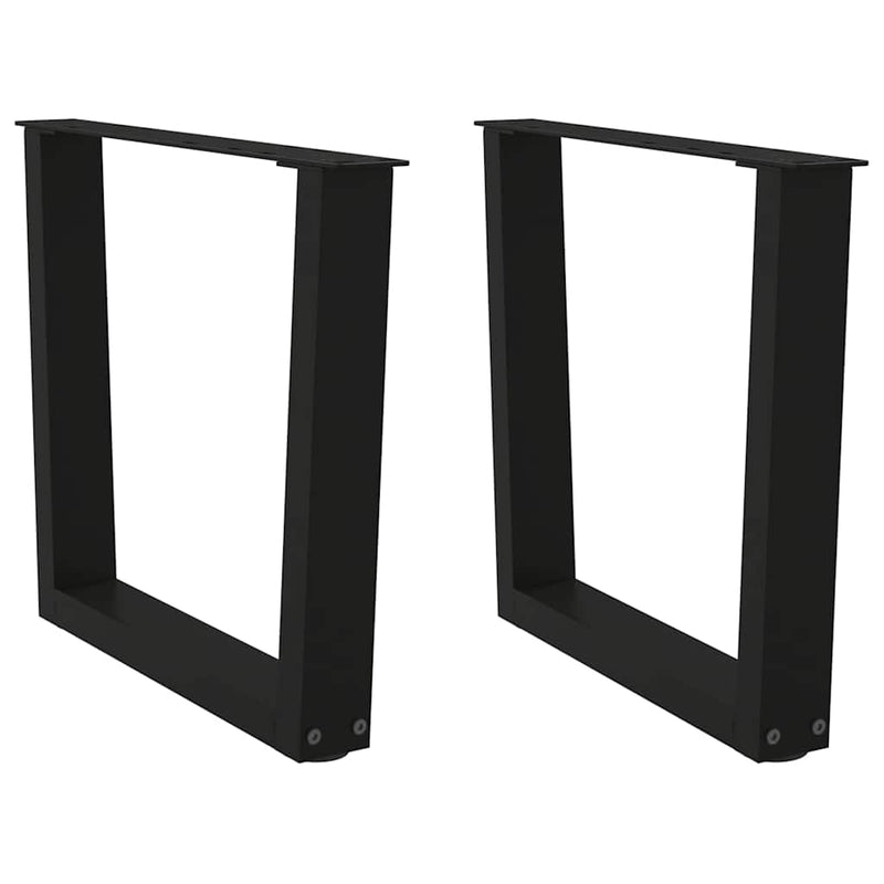 vidaXL 2 db fekete, V-alakú acél dohányzóasztal láb 60 x (42-43,3) cm