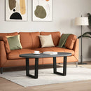 vidaXL 2 db fekete, V-alakú acél dohányzóasztal láb 60 x (42-43,3) cm